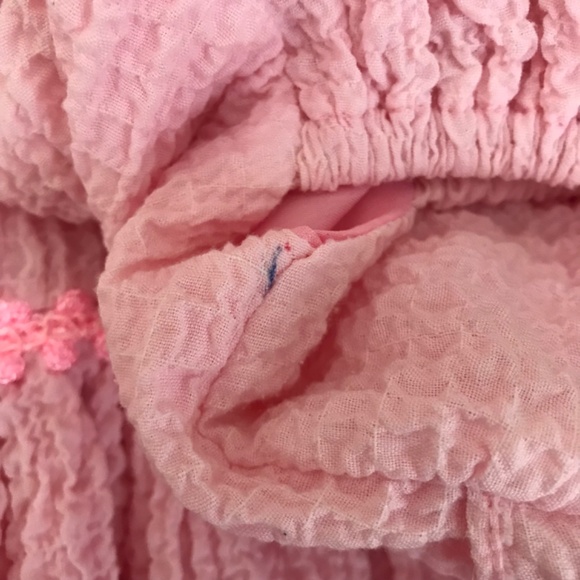 Girls Crepe Dress With Tie Back Bow Size 5-6 Pink - Picture 7 of 7